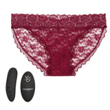 California Exotics - Remote Control Vibrating Lace Panty Set CherryAffairs