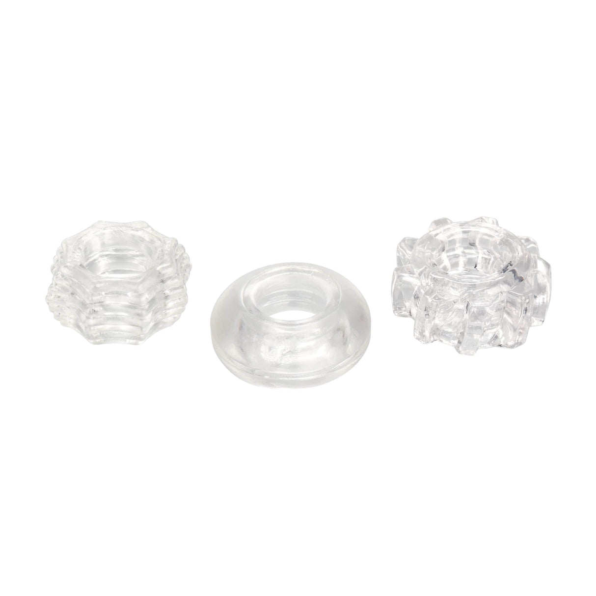 California Exotics - Reversible Cock Ring Set (Clear) CE1807 CherryAffairs