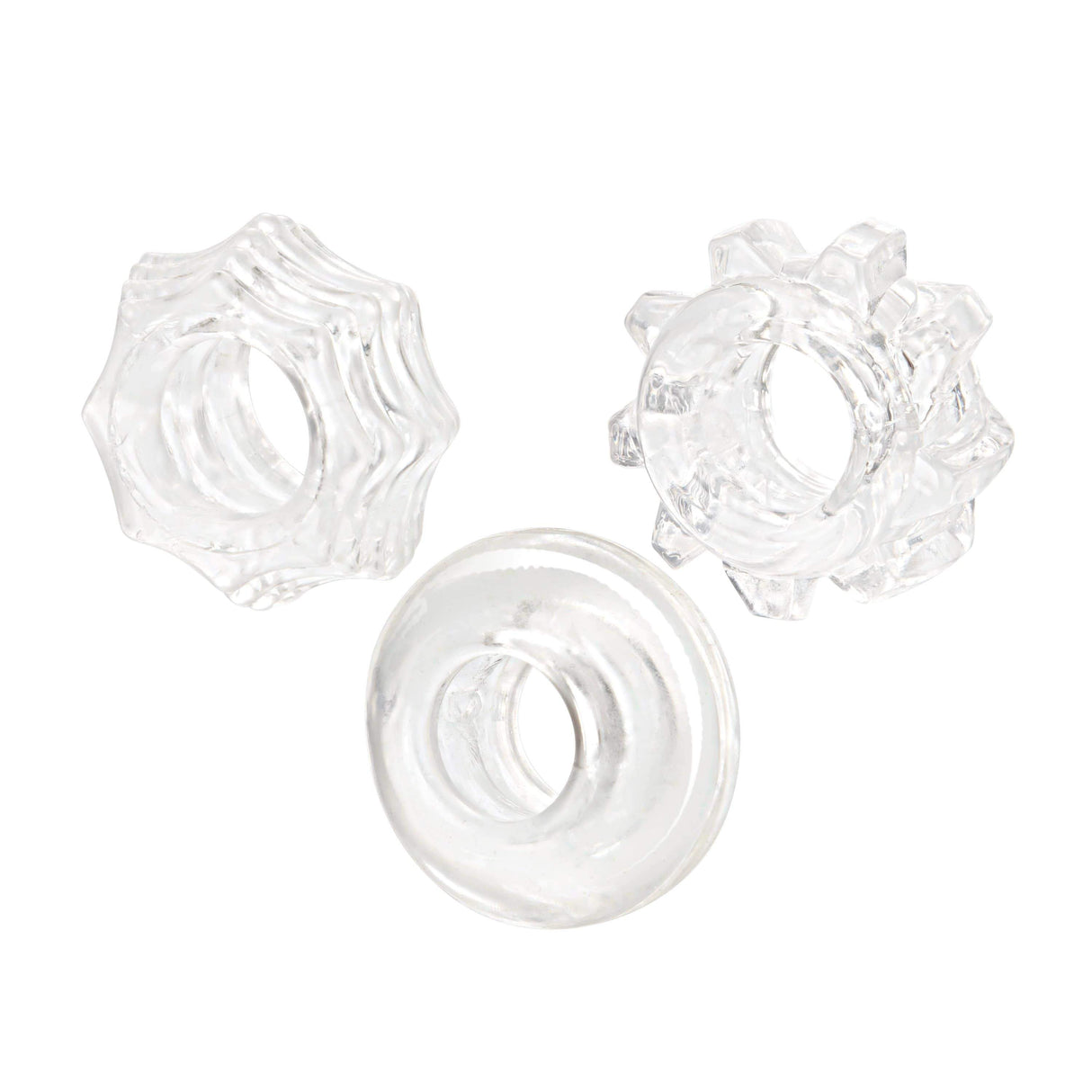 California Exotics - Reversible Cock Ring Set (Clear) CE1807 CherryAffairs