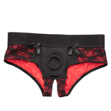 California Exotics - Scandal Crotchless Pegging Panty Set L/XL (Red) CE1737 CherryAffairs