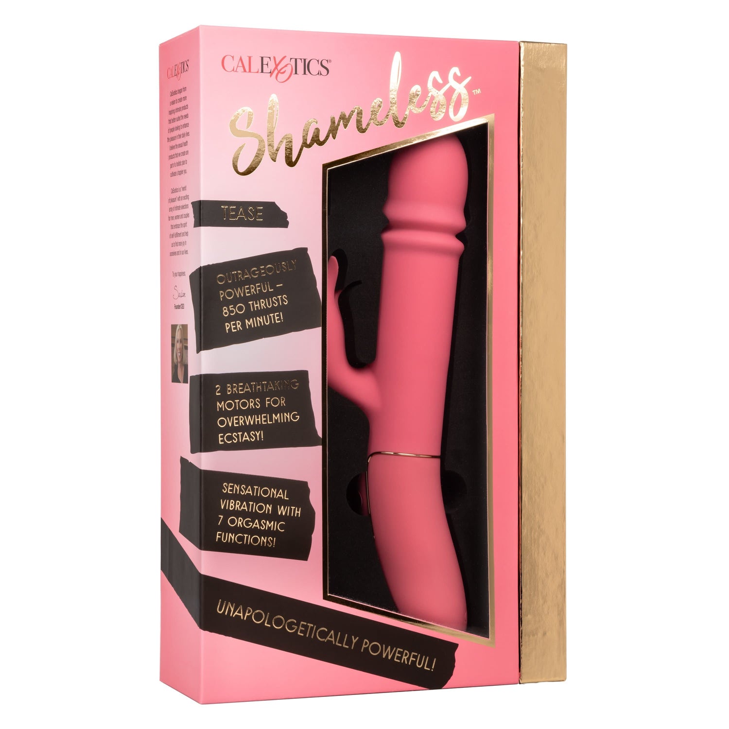 California Exotics - Shameless Tease Rabbit Vibrator (Pink) CE1863 CherryAffairs