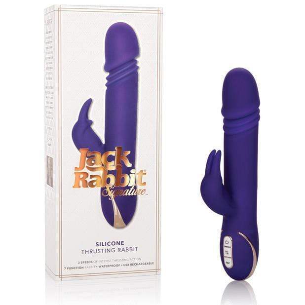 California Exotics - Signature Silicone Thrusting Jack Rabbit Vibrator (Purple) CE1333 CherryAffairs