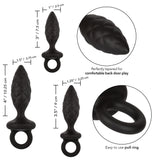 California Exotics - Silicone Anal Probe Kit 3 Plugs (Black) CE1891 CherryAffairs