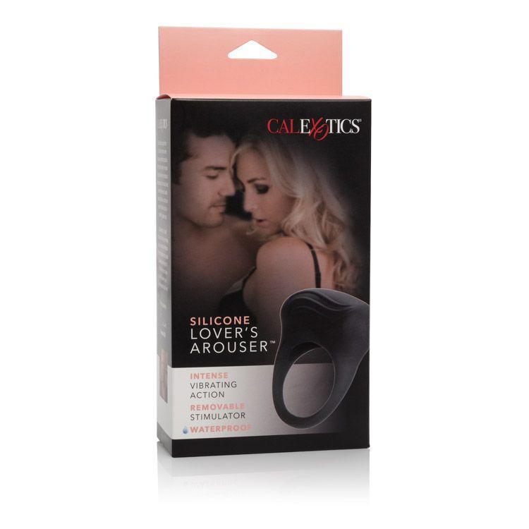 California Exotics - Silicone Lover's Arouser Vibrating Cock Ring (Black) CE1396 CherryAffairs