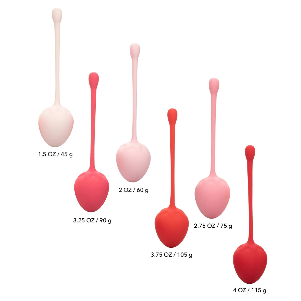 California Exotics - Strawberry Silicone Kegel Balls Training Set (Pink) CE1797 CherryAffairs