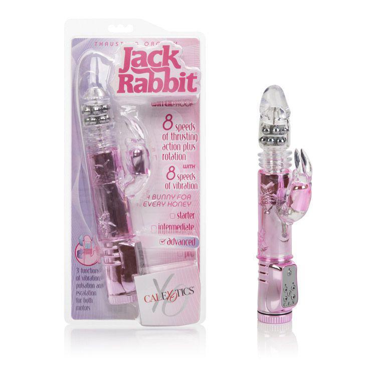 California Exotics - Thrusting Orgasm Jack Rabbit Vibrator (Pink) CE1336 CherryAffairs