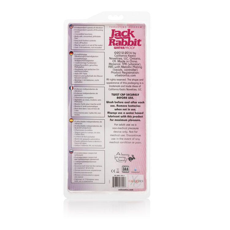California Exotics - Thrusting Orgasm Jack Rabbit Vibrator (Pink) CE1336 CherryAffairs