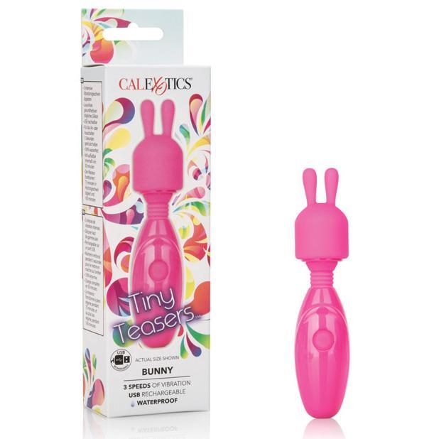 California Exotics - Tiny Teasers Rechargeable Bunny Wand Massager (Pink) CE1264 CherryAffairs