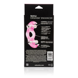 California Exotics - Triple Orgasm Enhancer Vibrating Cock Ring (Pink) CE1542 CherryAffairs