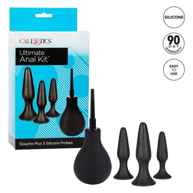 California Exotics - Ultimate Douche Plus Silicone Probes Anal Kit (Black) CE1703 CherryAffairs