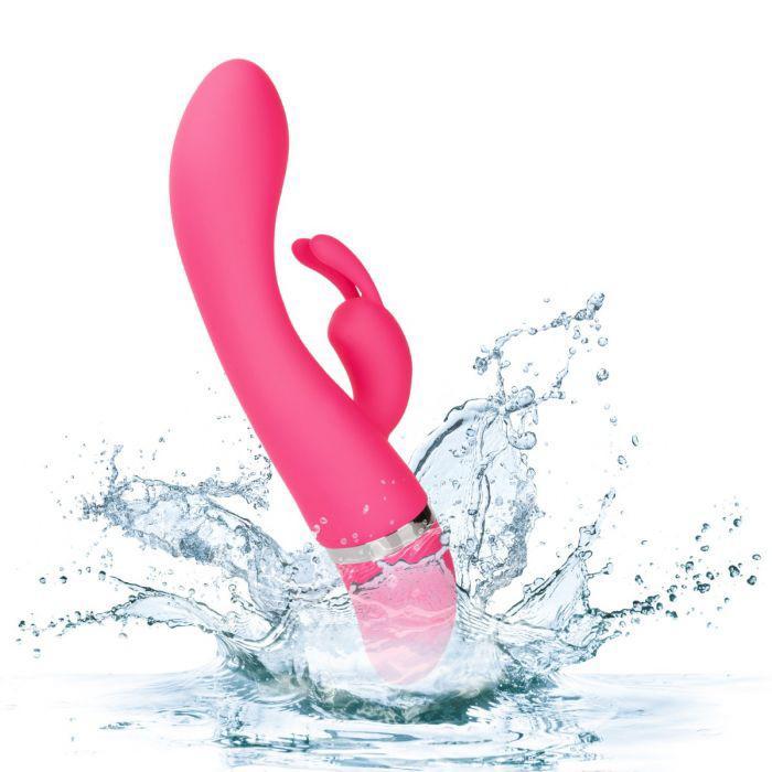 California Exotics - Utopia Bunny Massager (Pink) CE1351 CherryAffairs