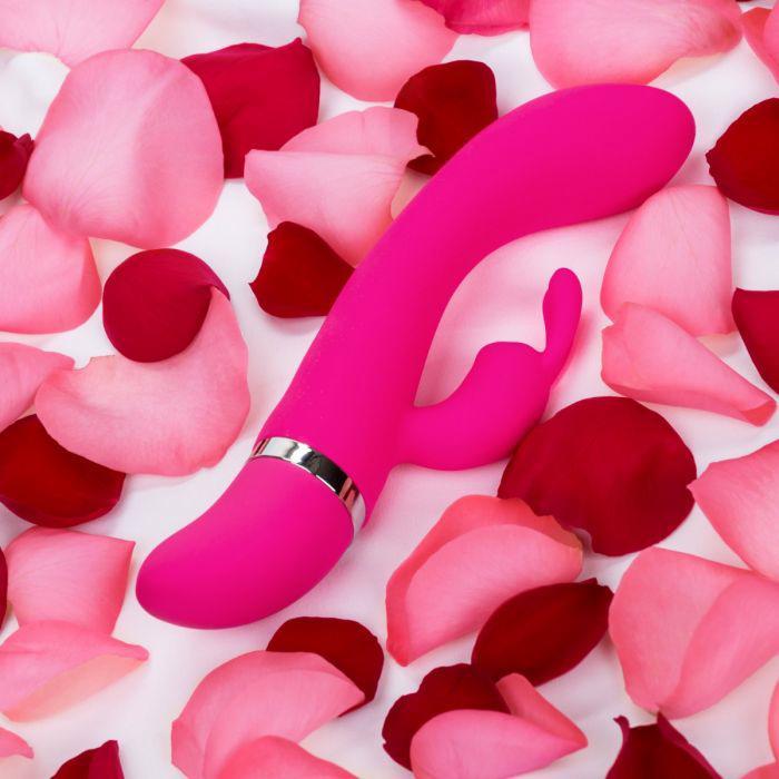 California Exotics - Utopia Bunny Massager (Pink) CE1351 CherryAffairs