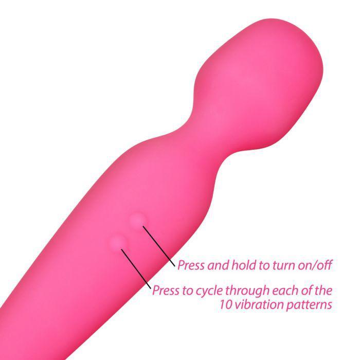 California Exotics - Utopia Rechargeable Vibrating Massage Wand (Pink) CE1353 CherryAffairs