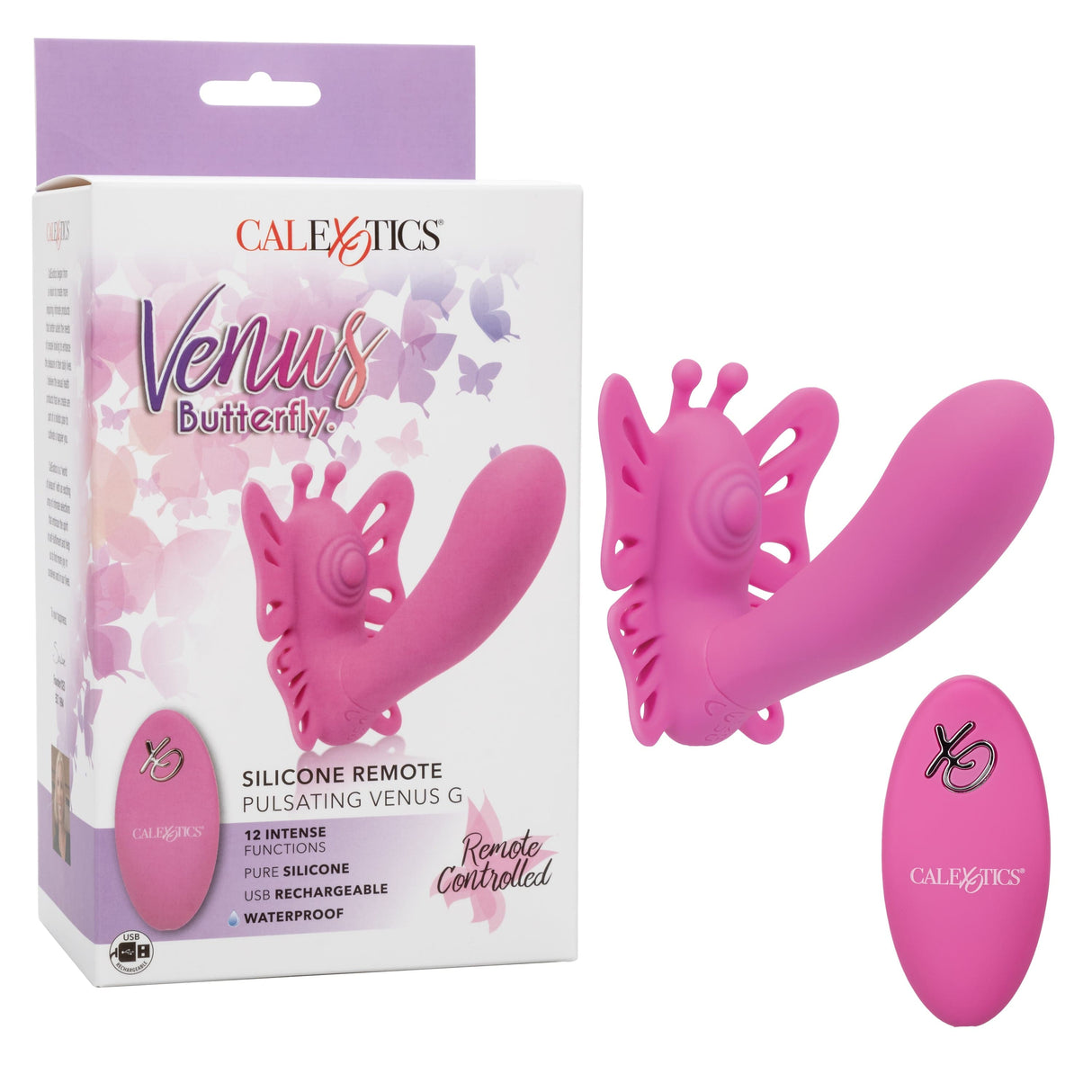 California Exotics - Venus Butterfly Silicone Remote Pulsating Venus G Spot Vibrator (Pink) CE1963 CherryAffairs