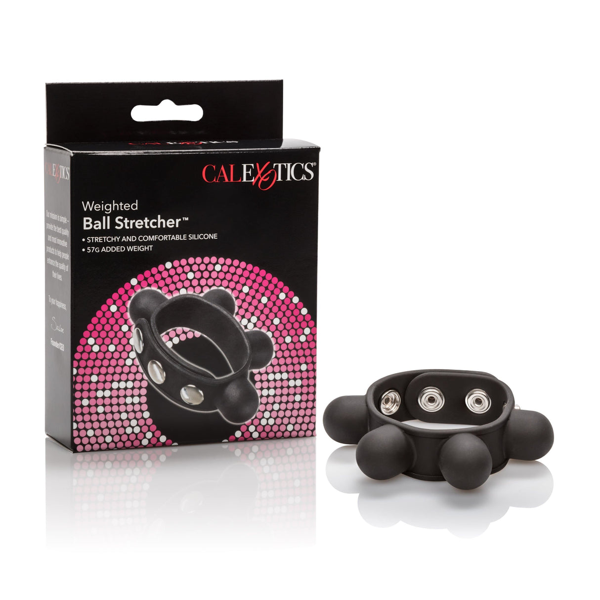 California Exotics - Weighted Ball Stretcher Cock Ring (Black) CE1547 CherryAffairs