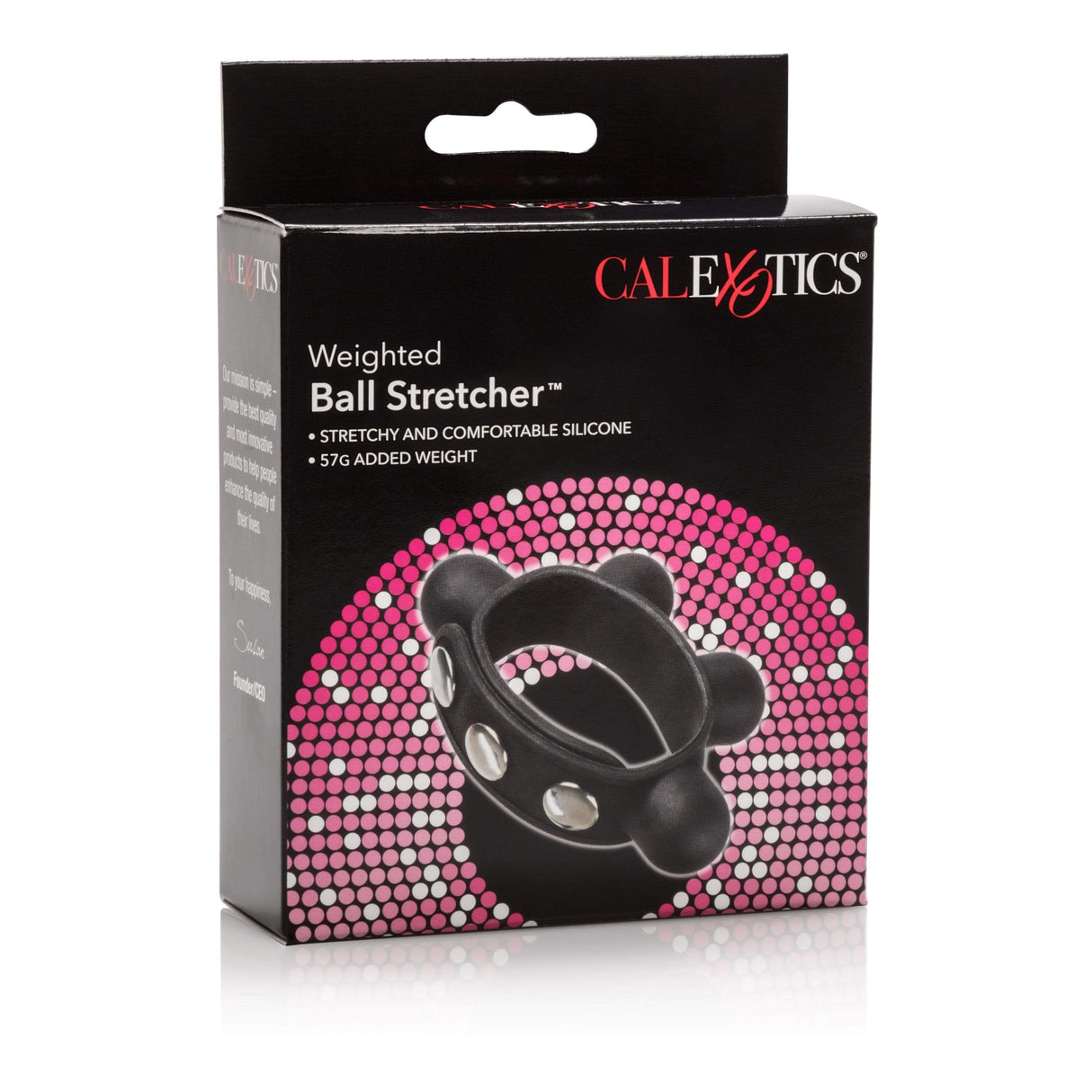 California Exotics - Weighted Ball Stretcher Cock Ring (Black) CE1547 CherryAffairs