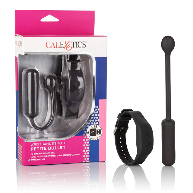 California Exotics - Wristband Remote Petite Bullet Vibrator (Black) CE1680 CherryAffairs