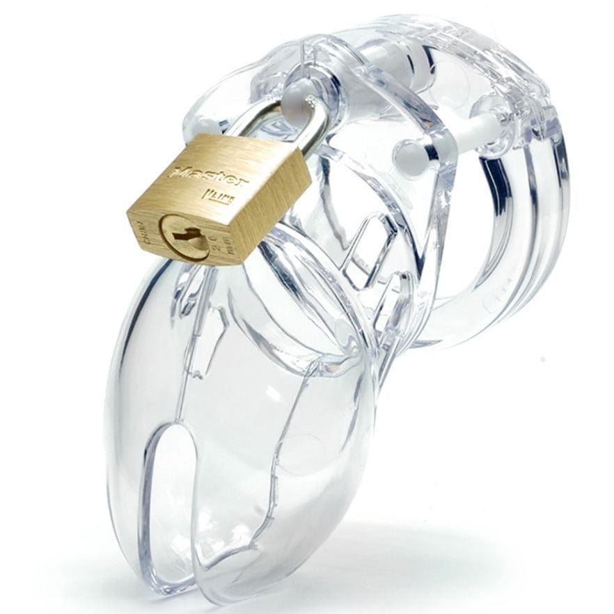 CBX - CB-6000S Male Chastity Cage Small 2.5" (Clear)    Metal Cock Cage (Non Vibration)