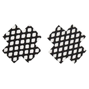 Coquette - Fishnet Cross Pasties Nipple Covers O/S (Black)    Nipple Covers