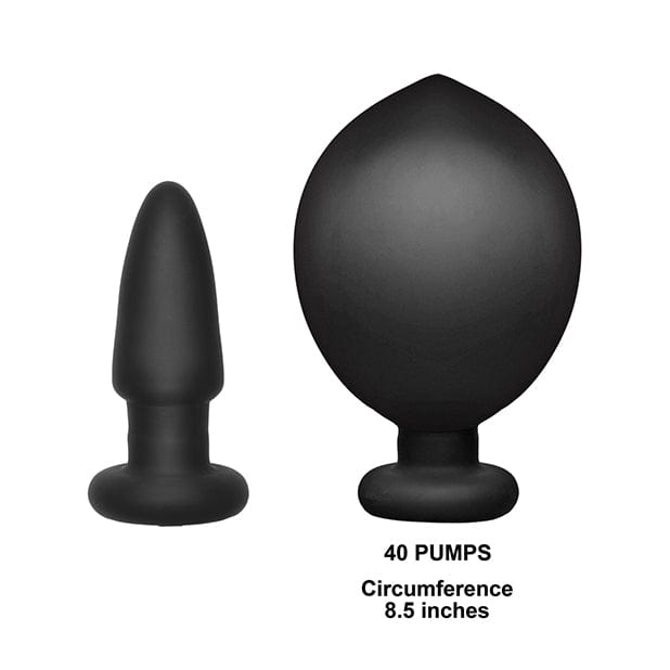 Doc Johnson - Deluxe Wonder Plug Inflatable Vibrating Butt Plug (Black) DJ1173 CherryAffairs