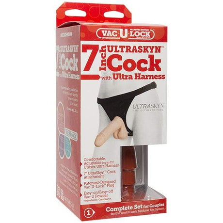 Doc Johnson - Vac-U-Lock Ultra Harness with Plug and UltraSkyn Cock 7" DJ1078 CherryAffairs