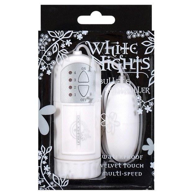 Doc Johnson - White Nights Bullet & Controller (White) DJ1109 CherryAffairs