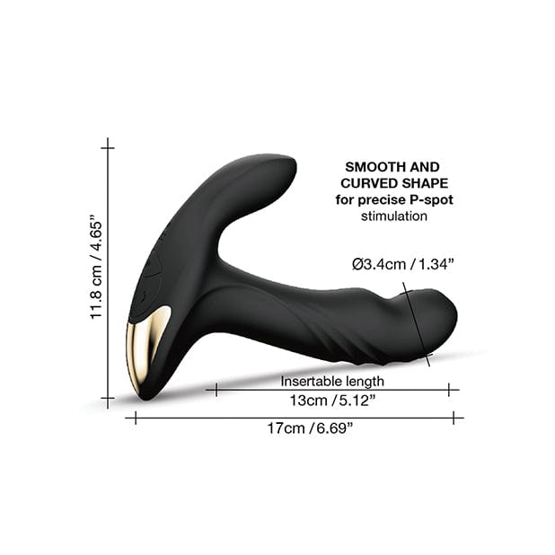 Dorcel - P Joy Double Action Rotating Prostate Massager (Black) DC1024 CherryAffairs