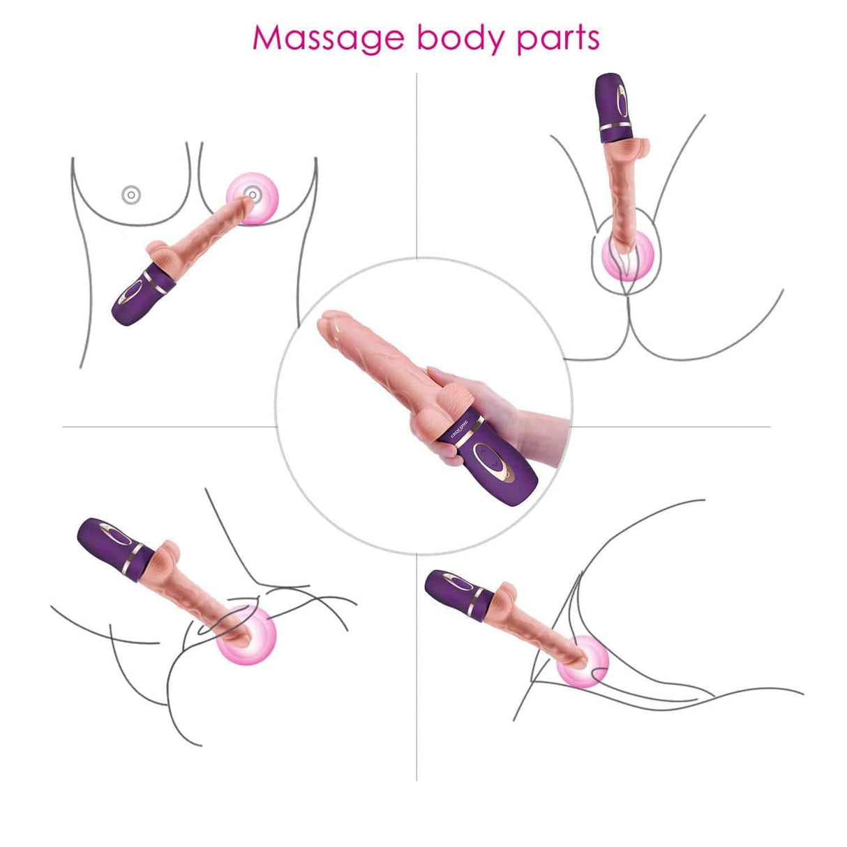 Erocome - Bootes Thrust Heat Realistic Dildo Vibrator (Beige) ERC1013 CherryAffairs