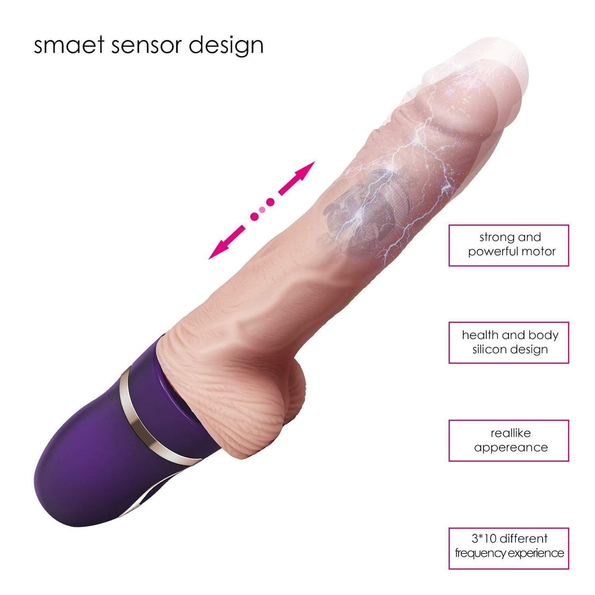 Erocome - Bootes Thrust Heat Realistic Dildo Vibrator (Beige) ERC1013 CherryAffairs