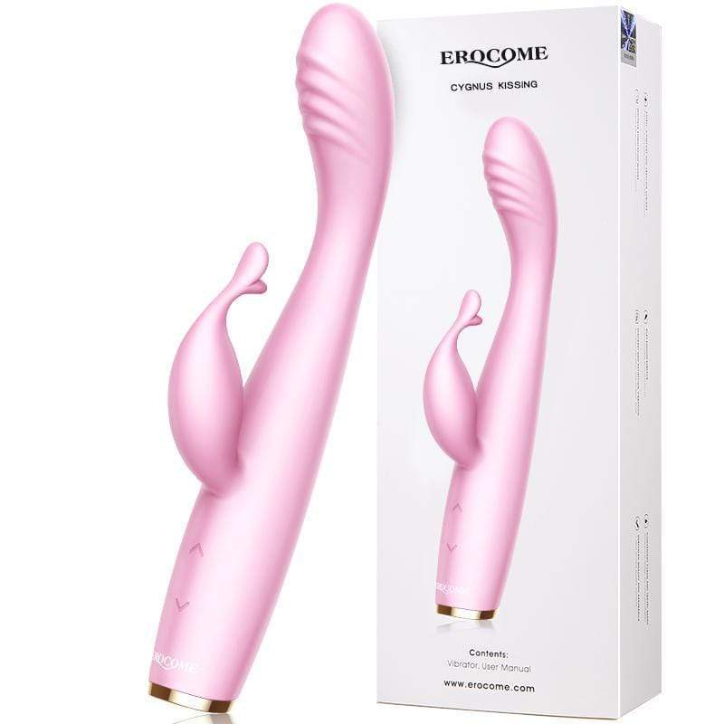 Erocome - Cygnus Rechargeable Kissing Rabbit Vibrator (Pink) ERC1020 CherryAffairs