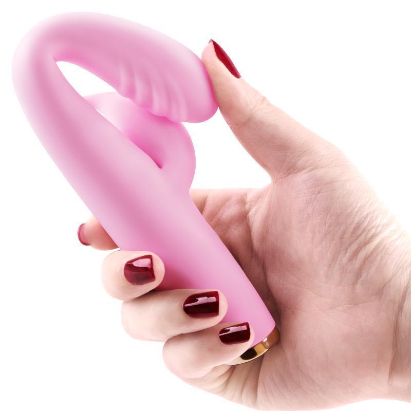 Erocome - Cygnus Rechargeable Kissing Rabbit Vibrator (Pink) ERC1020 CherryAffairs