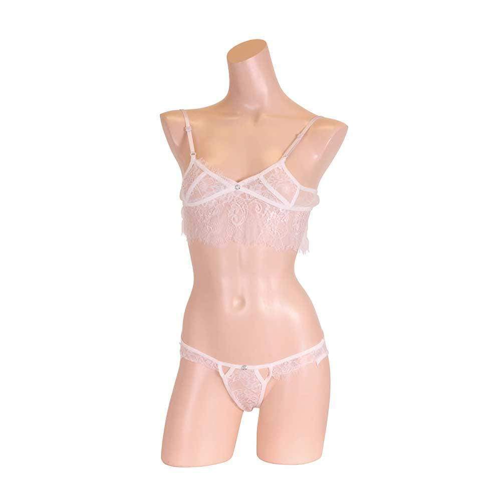 EROX - Aroma Feminine Lace Lingerie Set (White) ERX1052 CherryAffairs