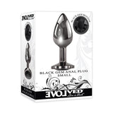 Evolved - Black Gem Metal Anal Plug Small (Silver) EV1016 CherryAffairs