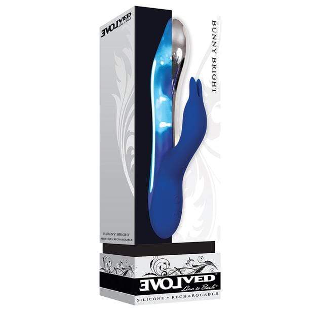 Evolved - Bunny Bright Light Up Metallic Vibrator (Blue) EV1007 CherryAffairs