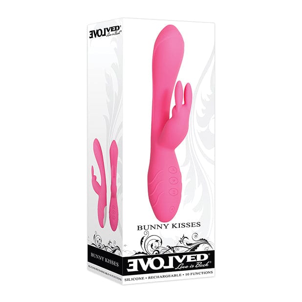 Evolved - Bunny Kisses Silicone Rechargeable Rabbit Vibrator (Pink) EV1019 CherryAffairs