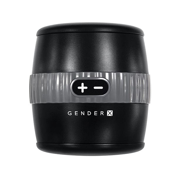 Evolved - Gender X Barrel of Fun Vibrating Stroker Masturbator (Black) EV1026 CherryAffairs