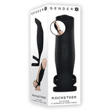 Evolved - Gender X Rocketeer Vibrating Silicone Penis Sheath (Black) EV1033 CherryAffairs