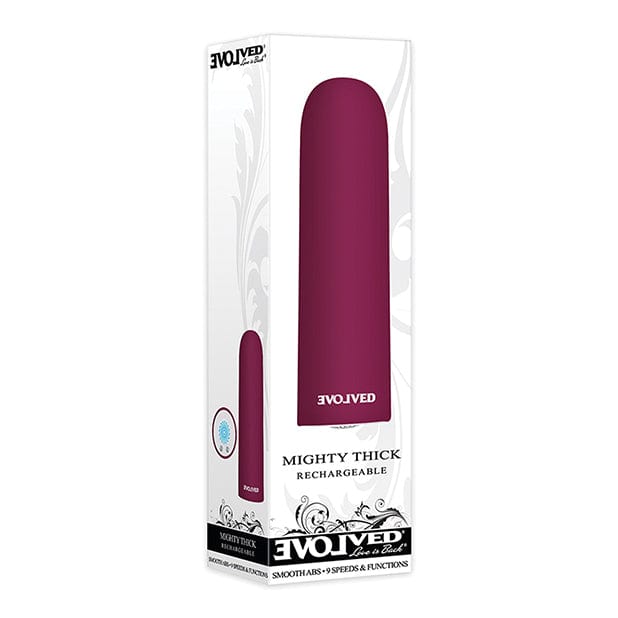 Evolved - Mighty Thick Rechargeable Bullet Vibrator (Burgundy) EV1047 CherryAffairs