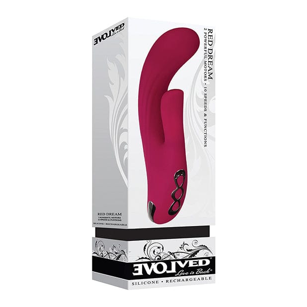 Evolved - Red Dream Dual Stimulator Rabbit Vibrator (Burgundy) EV1051 CherryAffairs