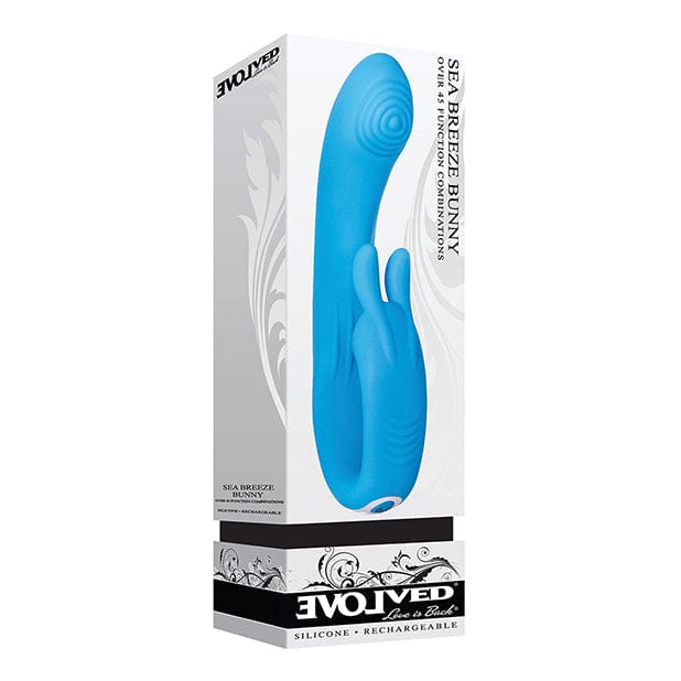 Evolved - Sea Breeze Bunny Rechargeable Dual Stimulator Rabbit Vibrator (Blue) EV1052 CherryAffairs