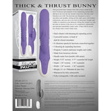 Evolved - Thick and Thrust Bunny Silicone Rechargeable Rabbit Vibrator (Purple)    Rabbit Dildo (Vibration) Rechargeable