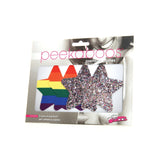 Eye Candy - Peekaboos Pride Rainbow Glitter Stars Pasties Nipple Covers Pack of 2 (Rainbow)    Nipple Covers