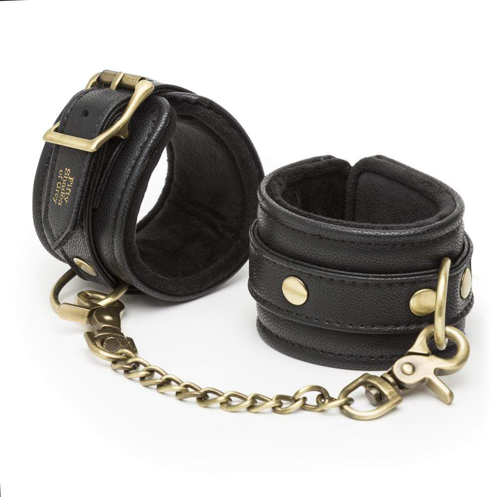 Fifty Shades of Grey - Bound to You Wrist Cuffs (Black) FSG1133 CherryAffairs