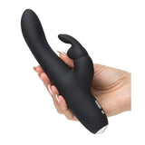 Fifty Shades of Grey - Greedy Girl Rechargeable Slimline Rabbit Vibrator (Black) FSG1109 CherryAffairs