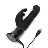 Fifty Shades of Grey - Greedy Girl Rechargeable Thrusting G Spot Rabbit Vibrator (Black) FSG1110 CherryAffairs