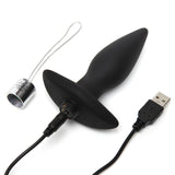 Fifty Shades of Grey - Relentless Vibrations Remote Control Butt Plug (Black) FSG1140 CherryAffairs