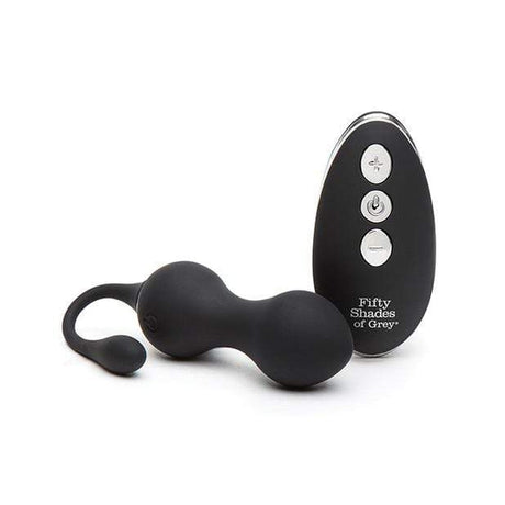 Fifty Shades of Grey - Relentless Vibrations Remote Control Kegel Balls (Black) FSG1114 CherryAffairs
