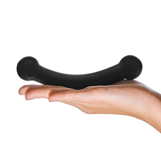 Glas - Double Bull Glass Dildo 5.5" (Black)    Glass Dildo (Non Vibration)