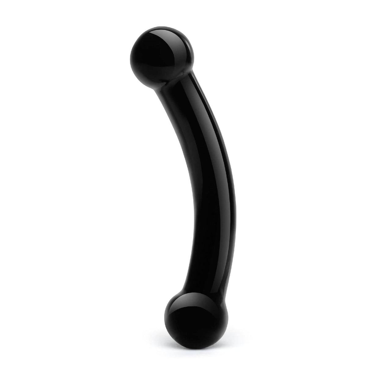 Glas - Double Bull Glass Dildo 5.5" (Black)    Glass Dildo (Non Vibration)