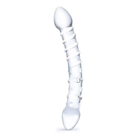 Glas - Double Trouble Glass Dildo 10" (Clear) GL1006 CherryAffairs